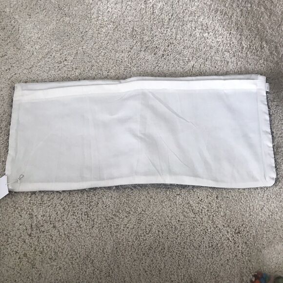 Arhaus ESTERO Outdoor Lumbar Pillow Cover Gray Woven Recycled Polyester 31x14 - Picture 4 of 7